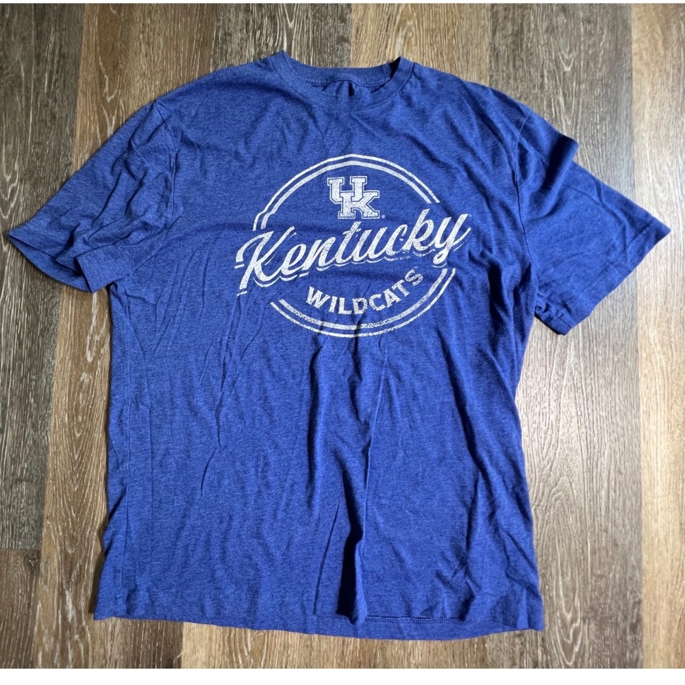 Captivating Kentucky‎ Wildcats T Shirt Mens Large Blue Graphic Tee Short Sleeve